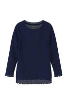 Nmfnimisa Ls Slim Top Tops T-shirts Long-sleeved T-shirts Blue Name It