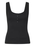 Top With Straps And Buttons Tops T-shirts & Tops Sleeveless Black Mang...