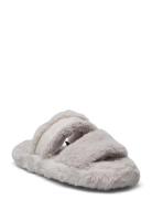 Hilfiger Fur Basics Slipper Slippers Tøfler Grey Tommy Hilfiger