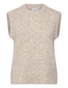 Gelasz Vest Vests Knitted Vests Beige Saint Tropez