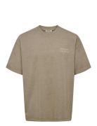 Onsaarav Life Ovz Ss Tee Tops T-shirts Short-sleeved Beige ONLY & SONS