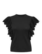 Olmbetty Life S/S Frill Top Jrs Tops T-shirts & Tops Sleeveless Black ...