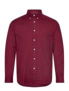 Flex Brushed Solid Rf Shirt Tops Shirts Casual Burgundy Tommy Hilfiger