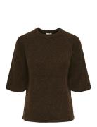 Yasanne 2/4 Knit S. Tops Knitwear Jumpers Brown YAS