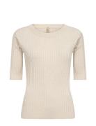 Sc-Fetima Tops T-shirts & Tops Short-sleeved Beige Soyaconcept