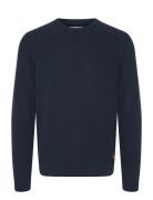 Bhcodford Crew Pullover Tops Knitwear Round Necks Navy Blend