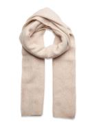 Slfmaline Lano Knit Scarf Noos Accessories Scarves Winter Scarves Beig...