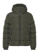 Hooded Sports Puffer Jacket Fôret Jakke Khaki Green Superdry