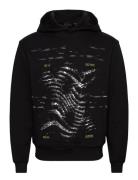 Rewind Over D Hoodie Designers Sweat-shirts & Hoodies Hoodies Black Da...