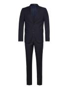 Narrow Striped Mens Suit Dress Navy Lindbergh