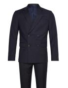 Narrow Striped Db Mens Suit Dress Navy Lindbergh