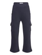 Cotton Cargo Trousers Bottoms Trousers Navy Mango