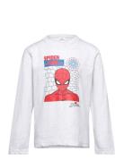 Tshirt Tops T-shirts Long-sleeved T-shirts Grey Spider-man