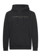 Tjm Reg Linear Gold Hood Ext Tops Sweat-shirts & Hoodies Hoodies Black...