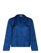 Mehinaiw Blouse Tops Blouses Long-sleeved Blue InWear