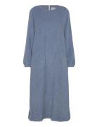 Lucasll Midi Dress Ls Knelang Kjole Blue Lollys Laundry