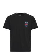 Tee Tops T-shirts Short-sleeved Black Blend