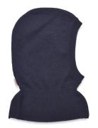 Knitted Balaclava With Frill Accessories Headwear Balaclava Navy Copen...