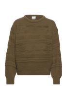 Ihastra Ls Tops Knitwear Jumpers Khaki Green ICHI