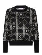 Seawool With Logo Tops Knitwear Jumpers Black Coster Copenhagen