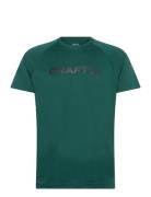 Core Essence Logo Tee M Sport T-shirts Short-sleeved Green Craft