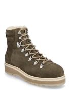 Biagaby Classic Hiking Boot Suede Shoes Wintershoes Khaki Green Bianco