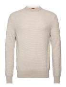 Amercury Tops Knitwear Round Necks Cream BOSS