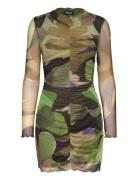 Camouflage Lacroix Kort Kjole Khaki Green Desigual