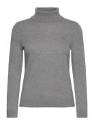 Extrafine Lambswool Blend Rollneck Tops Knitwear Turtleneck Grey GANT