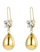 Drop Crystal Hook Earring Øredobber Smykker Gold Bud To Rose