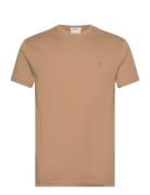 Slim Shield Ss T-Shirt Tops T-shirts Short-sleeved Khaki Green GANT