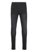 Fleece Denim Trousers Bottoms Leggings Black Boboli