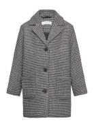 Houndstooth Coat Tynn Jakke Skalljakke Brown Mango