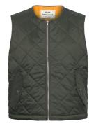 Recy Shine Cole Waistcoat Vests Padded Vests Khaki Green Mads Nørgaard