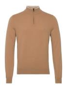 Emarlo Tops Knitwear Half Zip Jumpers Beige BOSS