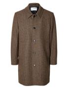 Slharchive Car Coat Noos Tynn Kåpe Brown Selected Homme