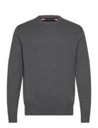 Pima Org Ctn Cashmere Crew Neck Tops Knitwear Round Necks Grey Tommy H...