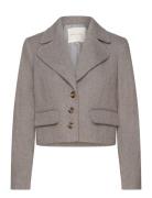 Fqsillen-Jacket Ulljakke Jakke Grey FREE/QUENT