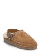 Rhbrisbane Shearling Buckle Slipper Slippers Tøfler Brown Rosemunde