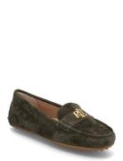 Barnsbury Suede Loafer Mokasiner Lave Sko Khaki Green Lauren Ralph Lau...