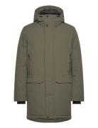 Tech Hooded Parka Parkas Jakke Khaki Green Tom Tailor