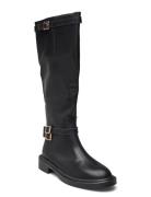 Biapaloma Knee High Boot Smooth Leather Høye Støvletter Black Bianco