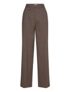 Bs Vespera Pants Bottoms Trousers Straight Leg Brown Bruun & Stengade