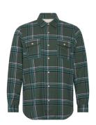 Regular Fit Multicoloured Flannel Check Shirt Tops Shirts Casual Green...