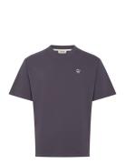 Emilio Raisin Tee Tops T-shirts Short-sleeved Navy Pompeii