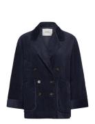 Corduroy Jacket - Carmeline Blazers Double Breasted Blazers Navy Raben...