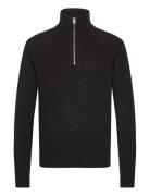 Jjpannel Knit Half Zip Aw24 Tops Knitwear Half Zip Jumpers Black Jack ...