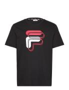 Sariyer Graphic Logo Tee Tops T-shirts Short-sleeved Black FILA