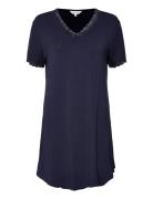 Bamboo Short Sleeve Nightdress With Nattkjole Blue Lady Avenue