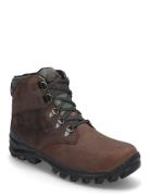 Chillberg Mid Lace Up Waterproof Snow Boot Dark Brown Støvletter Med S...